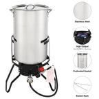 Zimtown 50qt Propane Fryer Kit Turkey Fryer Fish Fryer Outdoor Fryer Stainless Steel Propane Boil Pot Portable Deep Frying/Boiling