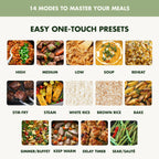 GreenPan 6-Quart, 14-in-1 Slow Cooker, Family Size, Ceramic Nonstick, Dishwasher Safe Parts, Black
