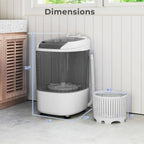 Costway Portable Washing Machine 5.5 lbs Mini Top Load Washer with Removable Spin-Dry Tub Blue