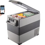 BENTISM 22L Portable Car Refrigerator, 23 Quart RV Fridge, 12/24V DC & 110-240V AC Vehicle Car Truck Boat Mini Electric Cooler for Driving Travel Fishing Outdoor and Home Use