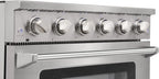 KOSTCH 36 inch Electric Range, 5-Burner Cooktop with 6.0 cu ft Convection Oven, Glass Top, in Stainless Steel