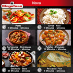 Magefesa Nova 4.2 Qt Stovetop Pressure Cooker �?Fast Cooking, Easy Locking, 18/10 Stainless Steel, Induction Compatible, 5 Safety Features, 11.6 PSI
