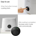 CUCHEN CRE-D0601WUS | Rice Cooker 6 Cup (Uncooked) and Warmer | Detachable Clean Cover | Nonstick Inner Pot | White