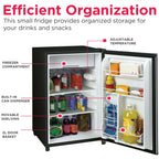 Frigidaire, 4.5 Cu. Ft. Compact Fridge with Chrome Trim - EFR492, Platinum