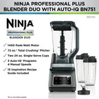 Ninja 1500 W 72 oz Blender, Black