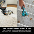 Shark CarpetXpert 2-in-1 Upright Deep Carpet Corded Vacuum, with HairPro StainStriker Technology, Built-in Spot & Stain Eliminator, with 12oz Deep Clean Pro and 16oz Oxy Multiplier, EX300 Gray