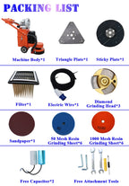 220V Concrete Ground Grinder Hand-push Dust-free Floor Grinding Polishing Machine Work Depth 0-3MM