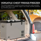 Whynter 90 Quart Dual Zone Portable Fridge/Freezer with 12v Option and Wheels