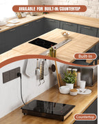 Empava Electric Stove Induction Cooktop Vertical with 2 Burners Vitro Ceramic Smooth Surface Glass