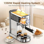 Auseo 10-Cup Drip Coffee Maker with Grinder, Grind and Brew Coffee Maker, 12-Hour Timer, 3 Brew Strength Options, Touch Screen, 1.5L Water Tank, Black