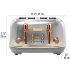 TOSTR SS BLK 1500W 4SLOT (Pack of 1)
