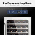 Whynter 24 inch Wine Cooler Refrigerator, 54 Bottle Wine Fridge with Stainless Steel Glass Door